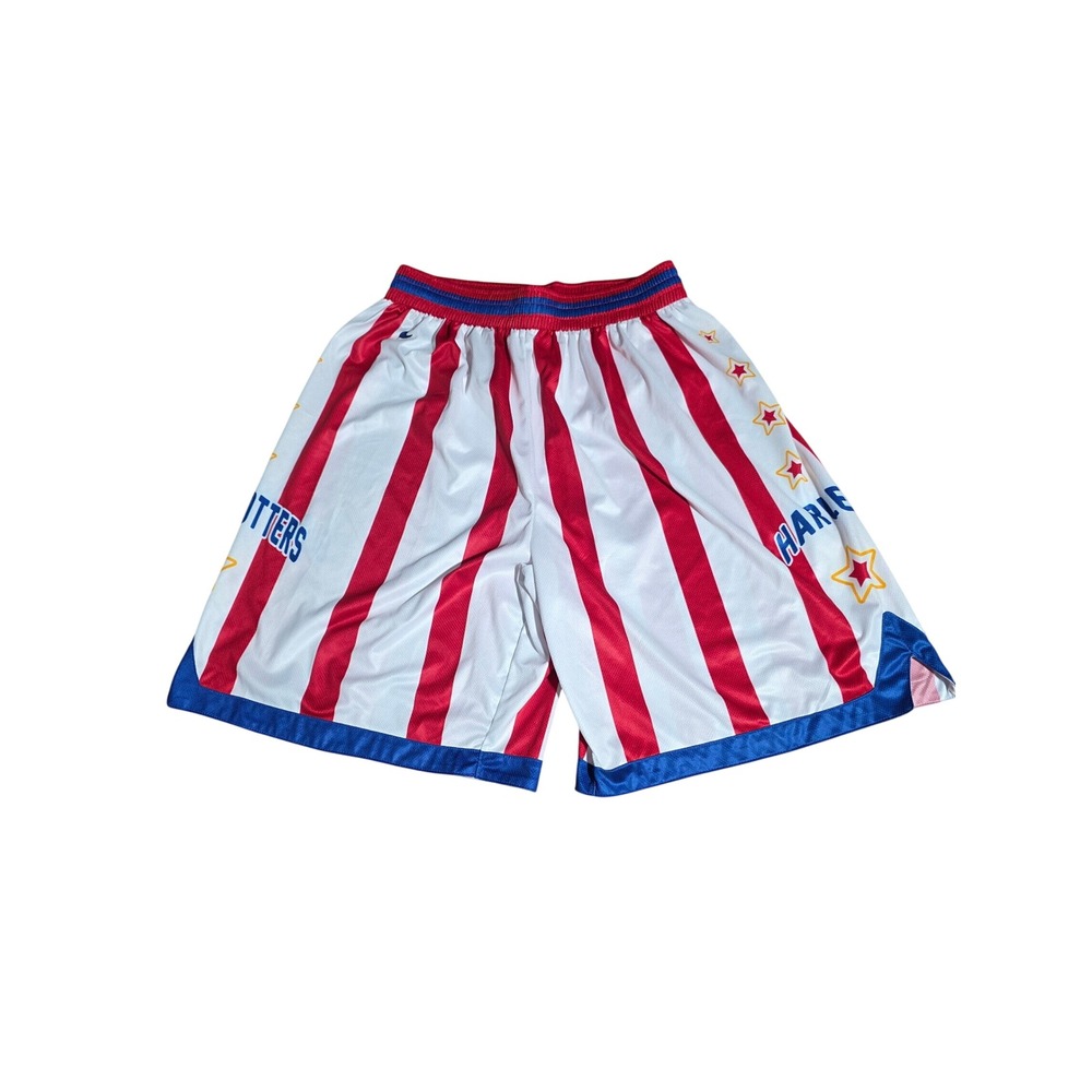 Champion Harlem Globetrotters Basketball Shorts Mens Medium Red White Striped